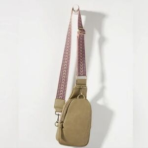 Anthro Urban Originals Liberty Sling Bag Olive Green